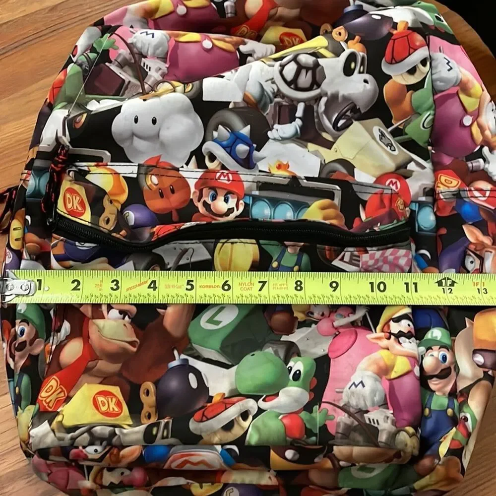 Nintendo 2017 Mario Kart Backpack School Book Bag Adjustable Straps